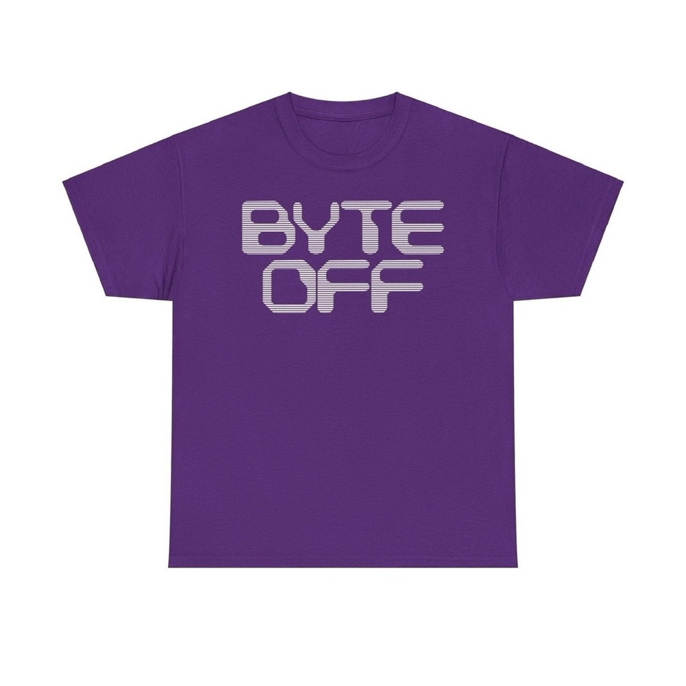 Adult Dustin Henderson Byte Off  Purple Men’s T-Shirt Halloween Costume
